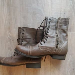 Steve madden troopa leather combat boots
